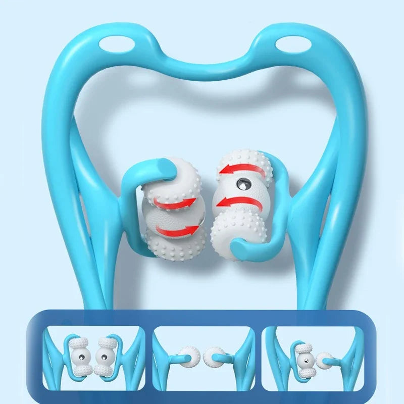 רולר מסאז' לצוואר, כתפיים וגוף – כלי עיסוי עצמאי להקלה על לחץ